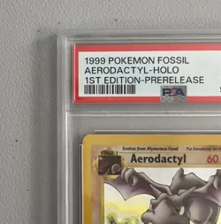 Aerodactyl 1st Edition RARE Prerelease POKEMON Card PSA 8 NM-MT FOSSIL Holo 1/62 - Image 5