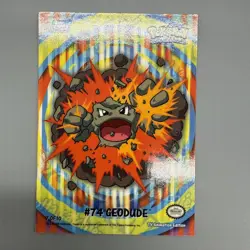 Pokemon Topps Series 2 Geodude 74 Stick On Puzzle Card - Image 1