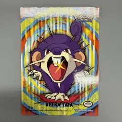 Pokemon Topps Rattata Series 2 Stick Ons Card 9 2000 TV Animation Vintage - Image 1