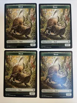 4x Mtg Baldur's Gate Boar Token NM/M Magic The Gathering - Image 1