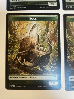 4x Mtg Baldur's Gate Boar Token NM/M Magic The Gathering - Image 2