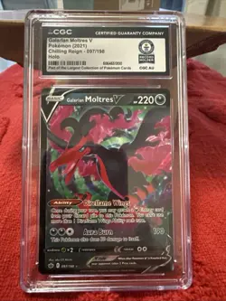 1/1 Guinness World record Pokemon Galarian Moltres v Chilling Reign - Image 1