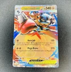 Mega Lucario ex 077/132 Me01: Mega Evolution Double Rare Pokemon - PACK FRESH - Image 1