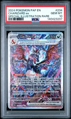 Pokemon Charizard ex 234/091 PSA 10 Special Illustration Rare SIR Paldean Fates - Image 3