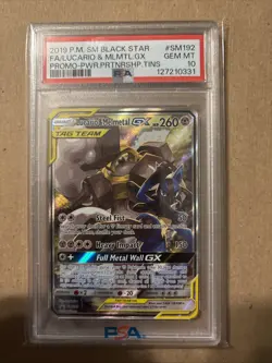 Pokemon TCG Lucario & Melmetal GX Tag Team SM192 PSA 10 - Image 1