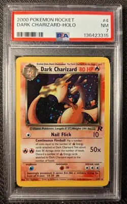 Pokemon Dark Charizard 4/82 Team Rocket Holo - PSA 7 (Fresh Grade) - Image 1