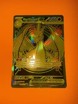Mega Charizard Y ex ASC EN 294/217 GOLD Hyper Rare Pokemon Ascended Heroes - Image 1