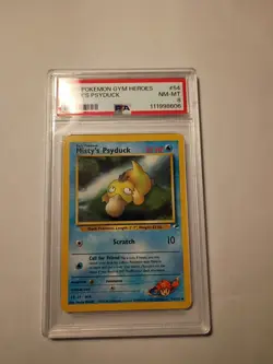 2000 Pokemon - Gym Challenge - Misty's Psyduck #54 - PSA 8 NM-MT - Image 1