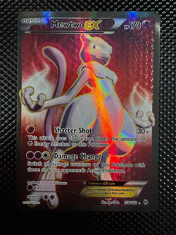 2015 Pokemon Mewtwo EX Full Art Ultra Rare 158/162 Breakthrough Foil MP - Image 2