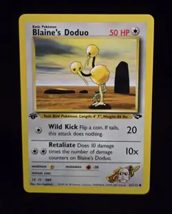 Pokemon TCG - BLAINE'S DODUO - 1ST EDITION - 61/132 - GYM CHALLENGE 2000 - LP/NM - Image 1