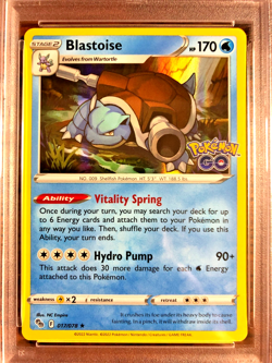 Blastoise Holo Rare #017 - PSA MINT 9 - 2022 SWSH Pokemon GO - Pokemon TCG - Image 2