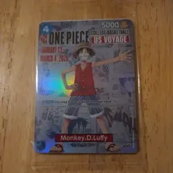 One Piece Monkey D. Luffy US College Basketball Promo Card - Image 3