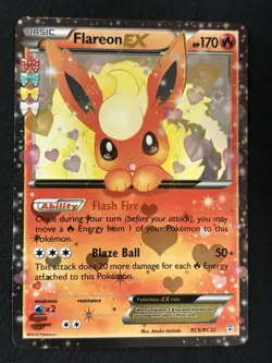 Flareon EX RC6/RC32 Ultra Rare Generations: Radiant Collection Pokemon Card - Image 1