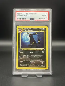 Umbreon 13/75 Holo PSA 8 Neo Discovery Pokemon TCG Card - Image 1
