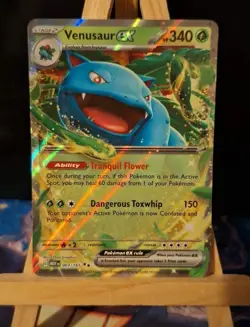 Venusaur EX 003/165 Sv: Scarlet & Violet 151 Holo Pokemon Card TCG NM - Image 1
