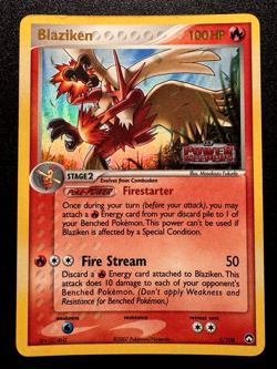 Blaziken 5/108 EX Power Keepers Pokemon Card Reverse Holo Foil Rare MP - Image 1