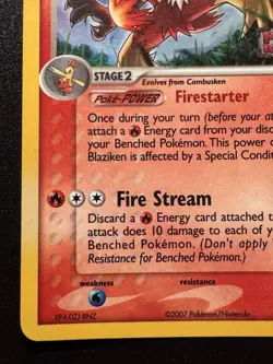 Blaziken 5/108 EX Power Keepers Pokemon Card Reverse Holo Foil Rare MP - Image 5