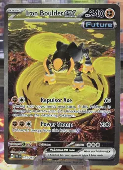 Pokemon TCG Iron Boulder EX Special Illustration Card 207/162 Temporal Forces - Image 1