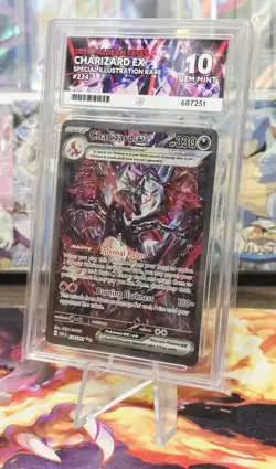 ACE 10 Charizard Ex SIR Paldean Fates 234/091 Ace Label Graded Card - Image 2