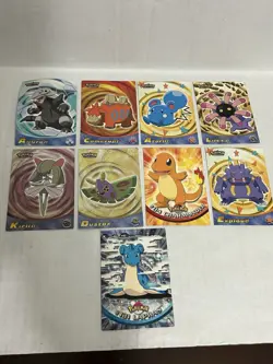Pokemon Advanced Topps Card Lot Of 9 Dustox Laparas Charmander 1999-2003 - Image 1