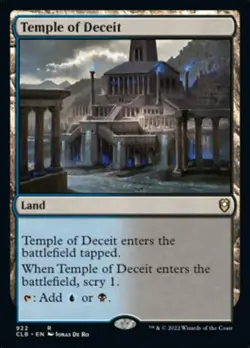 x1 Temple of Deceit - Deck Exclusive R MTG Commander Legends: Battle for Baldur' - Image 1