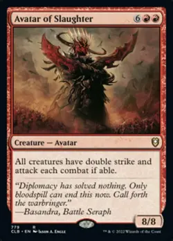x1 Avatar of Slaughter - Deck Exclusive R MTG Commander Legends: Battle for Bald - Image 1