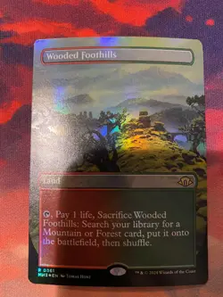 MTG Modern Horizons 3 Wooded Foothills Borderless Foil - Image 1