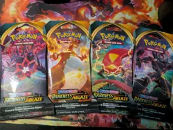 Pokemon TCG Sword & Shield Darkness Ablaze Sleeved Booster Art Pack Bundle - Image 1
