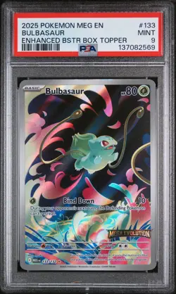 2025 POKEMON MEG EN-MEGA EVOLUTION ENHANCED BOOSTER BOX TOPPER BULBASAUR PSA 9 - Image 1