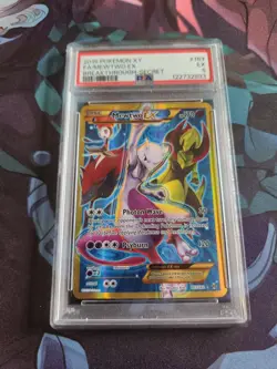 Pokemon TCG Mewtwo EX (163 Secret Full Art) 163/162 Breakthrough Holo PSA 5 - Image 1