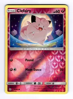 Clefairy (39) Hidden Fates #39 (2019) Common Reverse Holo NM Pokemon - Image 1
