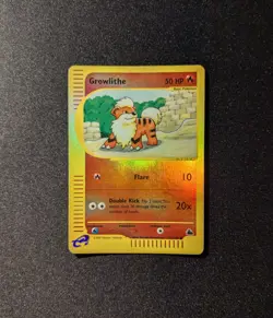 Pokemon SKYRIDGE - #62/144 Growlithe - Reverse Holo - ENG - Damaged - Image 3