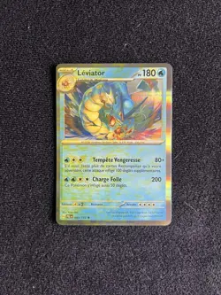 Leviator misprint Additional Ink Yellow Spray Pokemon Error Card French 🇫🇷 - Image 1