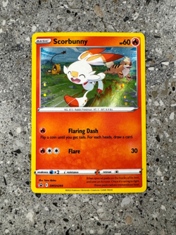 Pokemon TCG Cards Scorbunny SWSH244 Black Star Promo Holo - Image 1