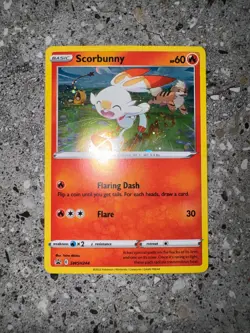 Pokemon TCG Cards Scorbunny SWSH244 Black Star Promo Holo - Image 3