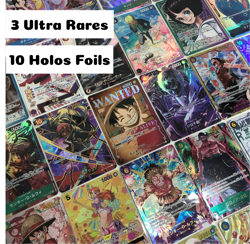 ONE PIECE TCG JAPANESE AUTHENTIC 200 CARD LOT BULK BUNDLE + ULTRA RARE HOLO FOIL - Image 1