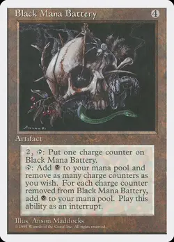 Black Mana Battery *PLAYSET* 4x MtG Fourth Edition 4ED SP/NM - Image 1