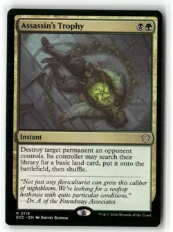 Assassin’s Trophy Commander: Lorwyn Eclipsed Regular NM MTG MAGIC Teal Gaming - Image 1