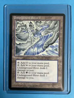 Magic The Gathering Underground River Ice Age Rare Card NM MTG - Image 1