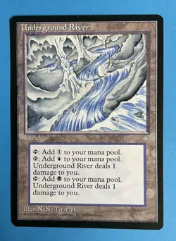 Magic The Gathering Underground River Ice Age Rare Card NM MTG - Image 2