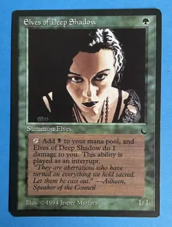 MTG Elves of Deep Shadow The Dark Regular Uncommon LP - Image 2