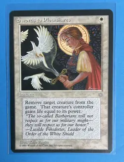 (X5) Mtg Swords To Plowshares - Magic the Gathering - Ice Age - Image 3