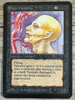 MTG ALPHA Sengir Vampire GRADEABLE Black Creature Card English LP/NM Standard - Image 1