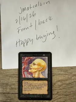MTG ALPHA Sengir Vampire GRADEABLE Black Creature Card English LP/NM Standard - Image 2