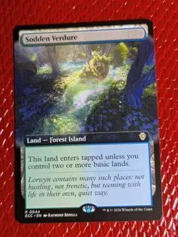 BRAND NEW MtG: Sodden Verdure (Extended Art) Commander: Lorwyn Eclipsed Regular - Image 1
