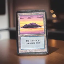 Island A (Purple) Alpha LP Basic Land MAGIC GATHERING CARD - Image 1