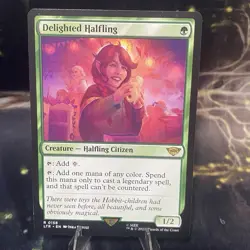 Magic the Gathering - Delighted Halfling - 0158 - LP - Lord of the Rings - mtg - Image 1