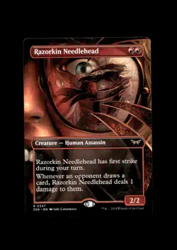 Duskmourn: House of Horror #347 Razorkin Needlehead (Borderless) - Image 1