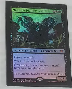 Maha, Its Feathers Night Bloomburrow Foil MTG - Image 1