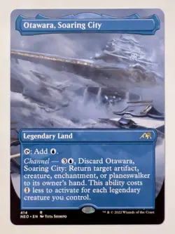 MTG Otawara Soaring City Borderless Non-Foil Rare Kamigawa Neon Dynasty #414 - Image 1